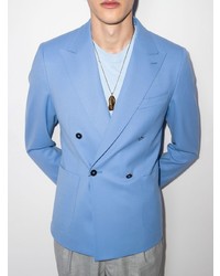 Blazer doppiopetto azzurro di Dolce & Gabbana