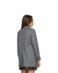 Blazer doppiopetto di lana a quadri grigio di Isabel Marant Etoile
