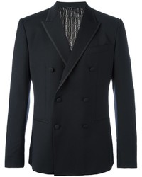 Blazer doppiopetto di lana blu scuro di Dolce & Gabbana