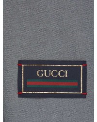 Blazer doppiopetto di lana grigio di Gucci