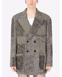 Blazer doppiopetto di lana grigio di Dolce & Gabbana