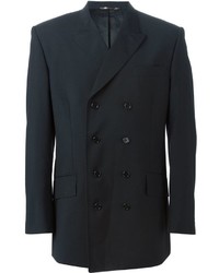 Blazer doppiopetto di lana nero di Dolce & Gabbana