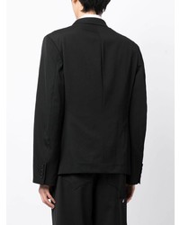 Blazer doppiopetto di lana nero di Yohji Yamamoto