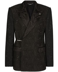 Blazer doppiopetto in broccato nero di Dolce & Gabbana