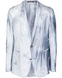 Blazer effetto tie-dye azzurro di Emporio Armani