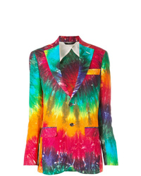 Blazer effetto tie-dye multicolore
