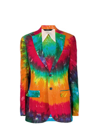 Blazer effetto tie-dye multicolore di R13