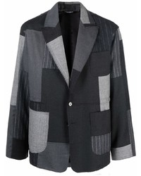 Blazer patchwork grigio scuro di Dolce & Gabbana