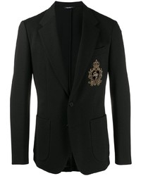 Blazer ricamato nero di Dolce & Gabbana