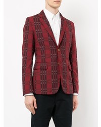 Blazer stampato bordeaux di Comme Des Garçons Vintage