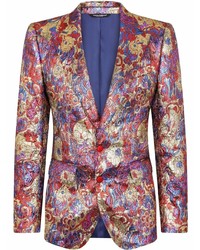 Blazer stampato multicolore di Dolce & Gabbana