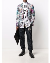 Blazer stampato multicolore di Moschino