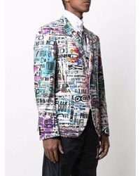 Blazer stampato multicolore di Moschino