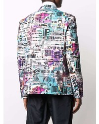 Blazer stampato multicolore di Moschino