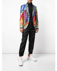 Blazer stampato multicolore di Versace