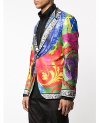 Blazer stampato multicolore di Versace