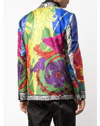 Blazer stampato multicolore di Versace