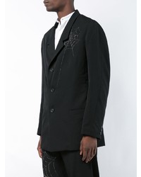 Blazer stampato nero di Yohji Yamamoto