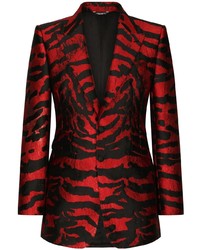 Blazer stampato rosso di Dolce & Gabbana