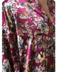 Blusa abbottonata a fiori melanzana scuro di Y/Project