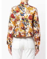 Blusa abbottonata a fiori multicolore di MSGM