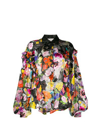 Blusa abbottonata a fiori multicolore di Preen by Thornton Bregazzi