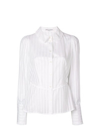 Blusa abbottonata a righe verticali bianca di Sonia Rykiel
