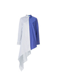 Blusa abbottonata a righe verticali multicolore di Off-White
