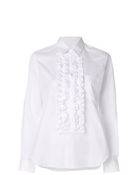 Blusa abbottonata bianca di Comme Des Garcons Comme Des Garcons