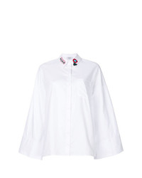 Blusa abbottonata decorata bianca di Dondup