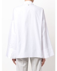 Blusa abbottonata decorata bianca di Dondup