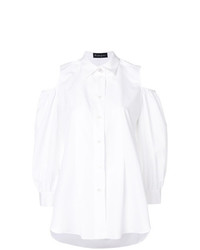 Blusa abbottonata decorata bianca di Rossella Jardini