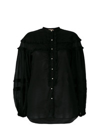 Blusa abbottonata decorata nera di N°21
