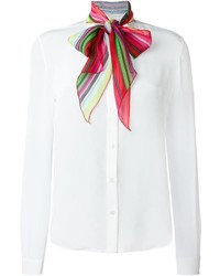 Blusa abbottonata di seta bianca di Mary Katrantzou