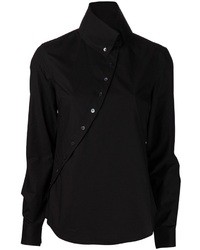Blusa abbottonata nera di McQ by Alexander McQueen