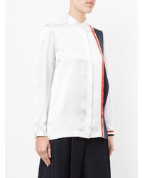 Blusa abbottonata stampata bianca di Thom Browne