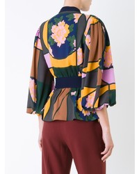 Blusa abbottonata stampata multicolore di Roksanda