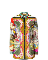 Blusa abbottonata stampata multicolore di Etro