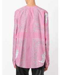 Blusa abbottonata stampata rosa di Natasha Zinko