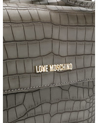 Borsa a secchiello grigio scuro di Love Moschino