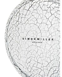 Borsa a secchiello in pelle bianca di Simon Miller
