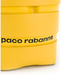 Borsa a secchiello in pelle gialla di Paco Rabanne