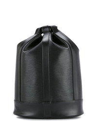 Borsa a secchiello in pelle nera di Louis Vuitton Vintage