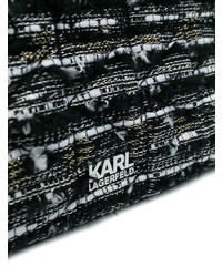 Borsa a secchiello in pelle nera di Karl Lagerfeld
