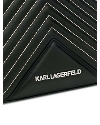Borsa a secchiello in pelle trapuntata nera di Karl Lagerfeld