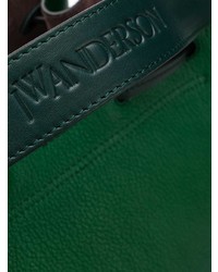 Borsa a secchiello in pelle verde scuro di JW Anderson