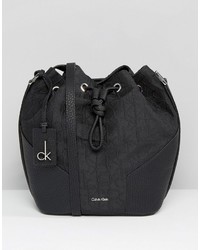 Borsa a secchiello nera di Calvin Klein