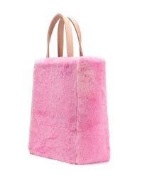Borsa a tracolla di pelliccia rosa di Natasha Zinko