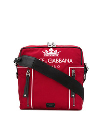 Borsa a tracolla di tela rossa di Dolce & Gabbana