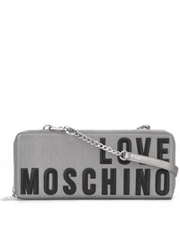 Borsa a tracolla grigia di Love Moschino